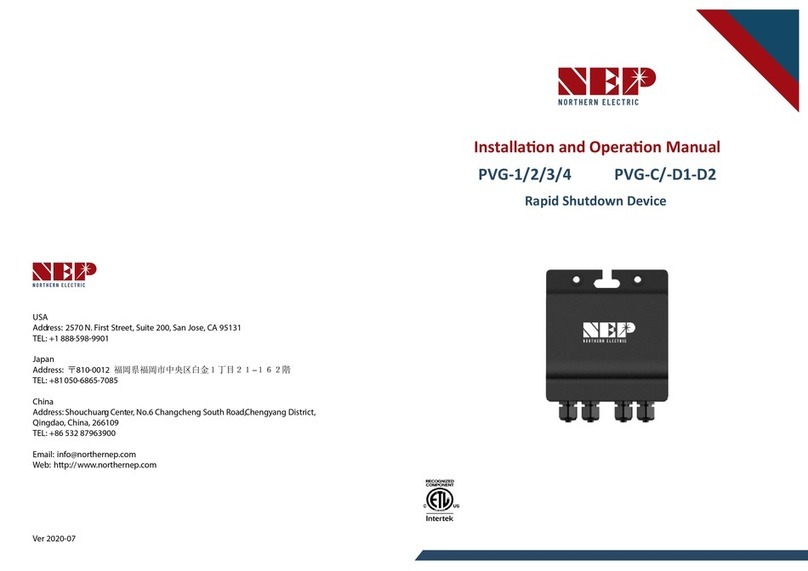 NORTHERN ELECTRIC RVG-1 Installation and operation manual