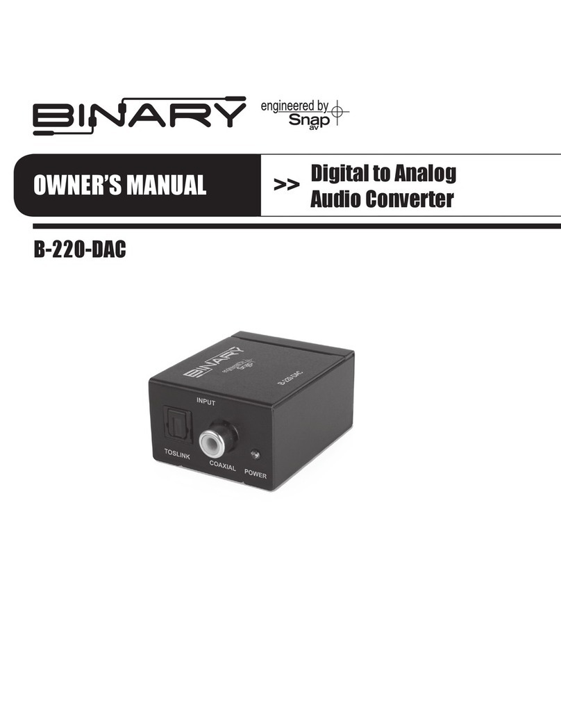 Binary B-220-DAC owner's manual