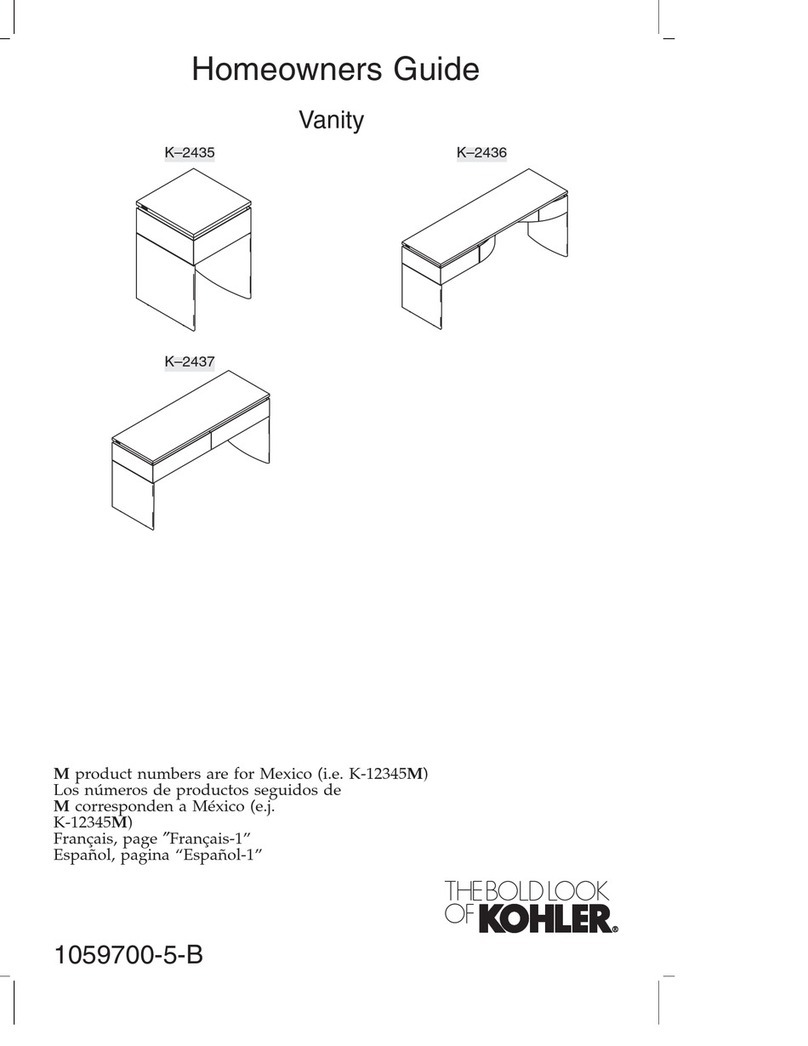 Kohler Vanity K-2435 Homeowner's guide