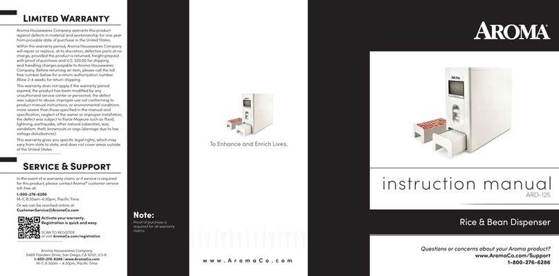 Aroma ARD-125 instruction manual
