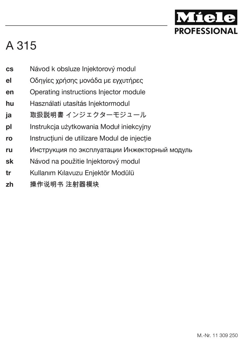 Miele professional A 315 User manual Miele professional A 315 User manual