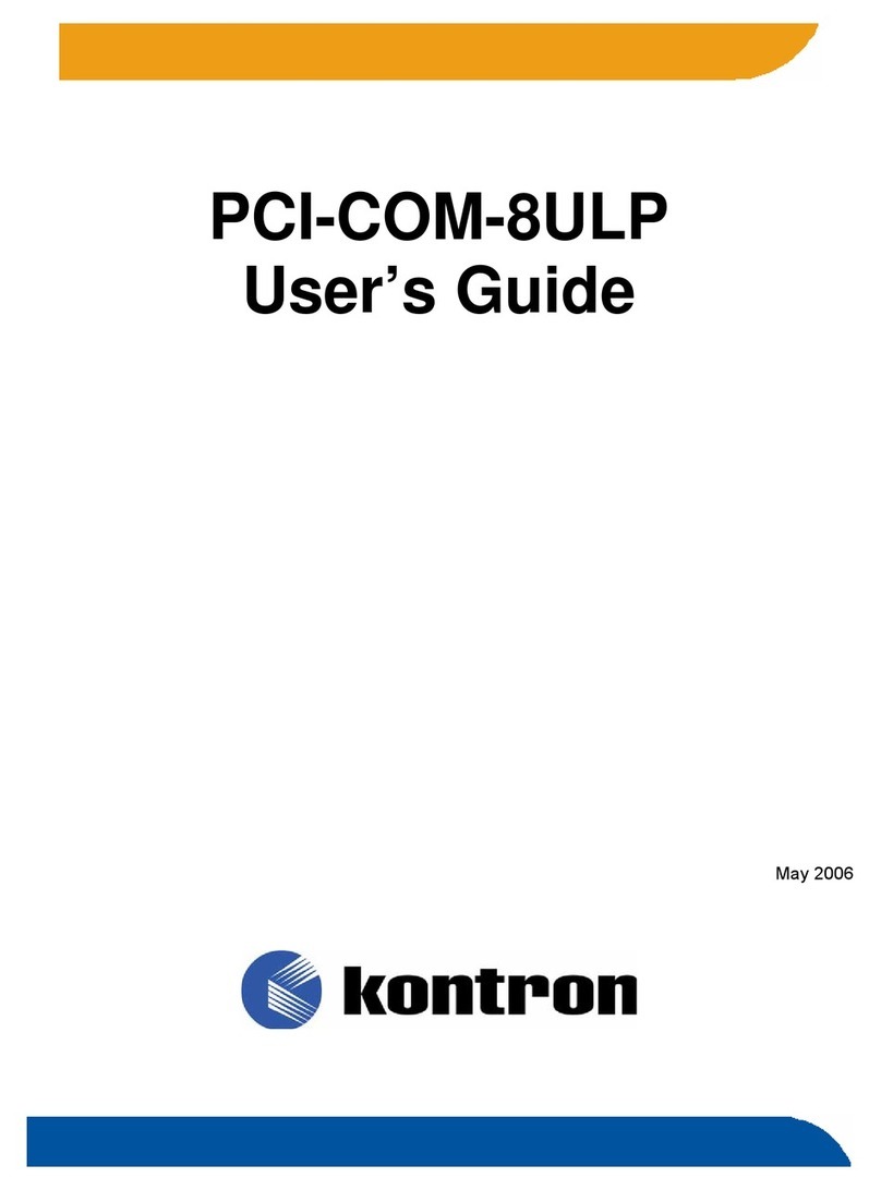 Kontron PCI-COM-8ULP User manual Kontron PCI-COM-8ULP User manual