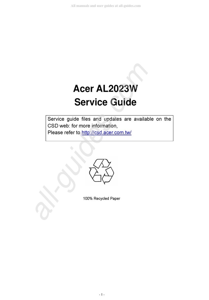 Acer AL2023W User manual Acer AL2023W User manual