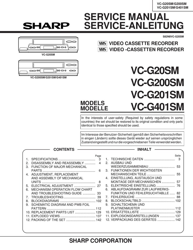 Sharp VC-G20SM Service manual