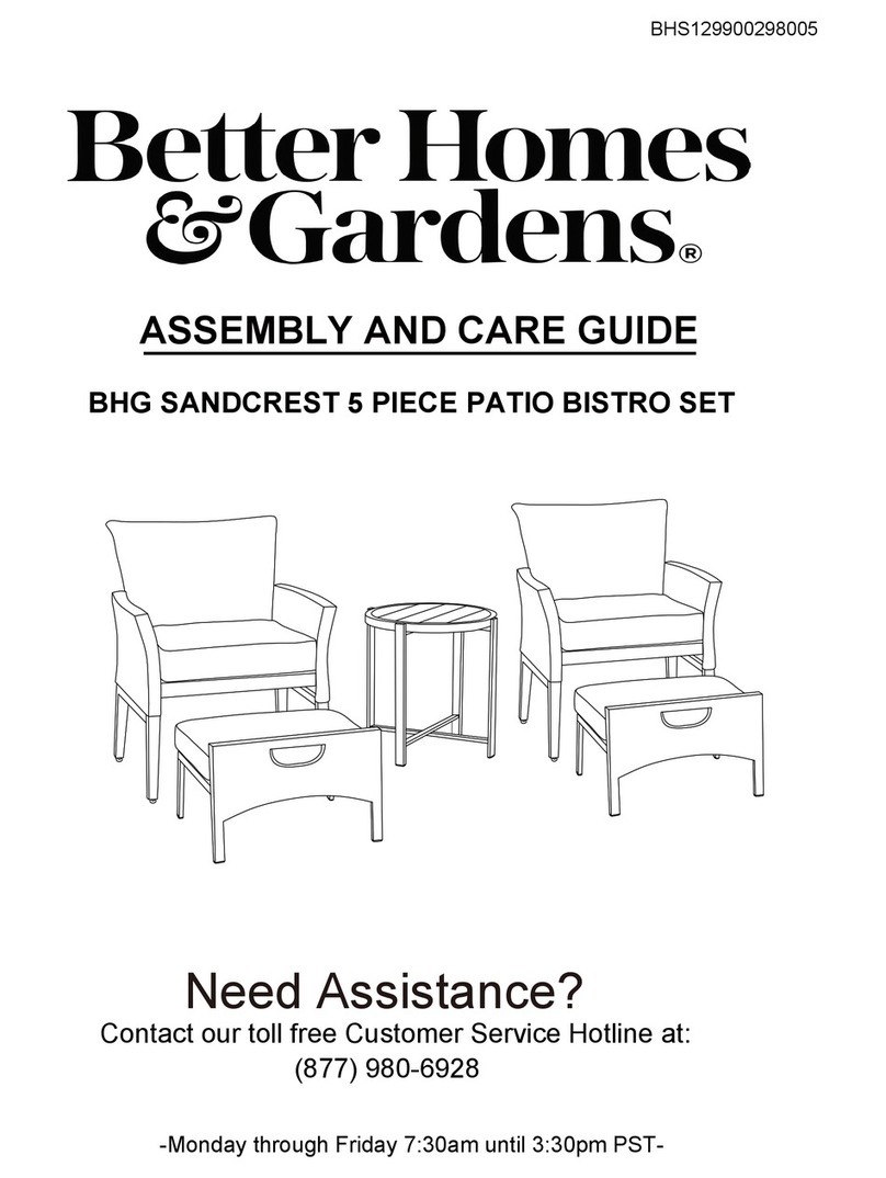 Better Homes and Gardens BHS129900298005 Assembly and Care Guide