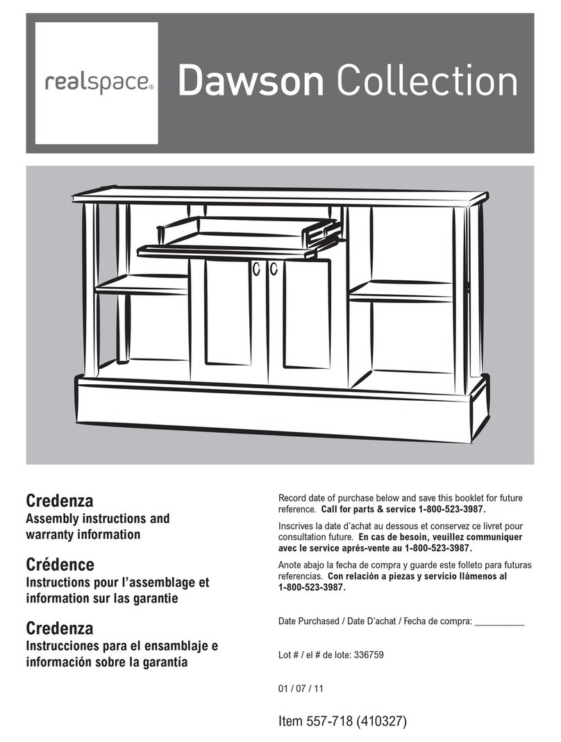 realspace Dawson Credenza Installation guide