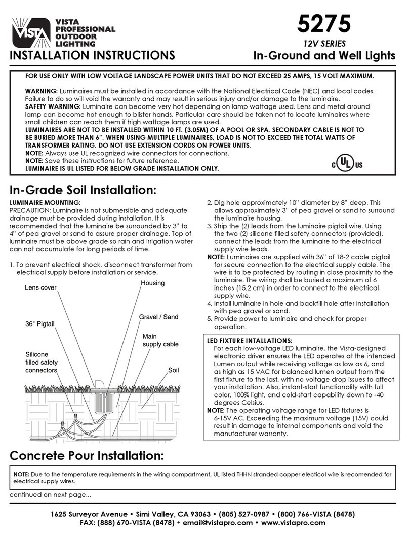 Vista 5275 installation instructions