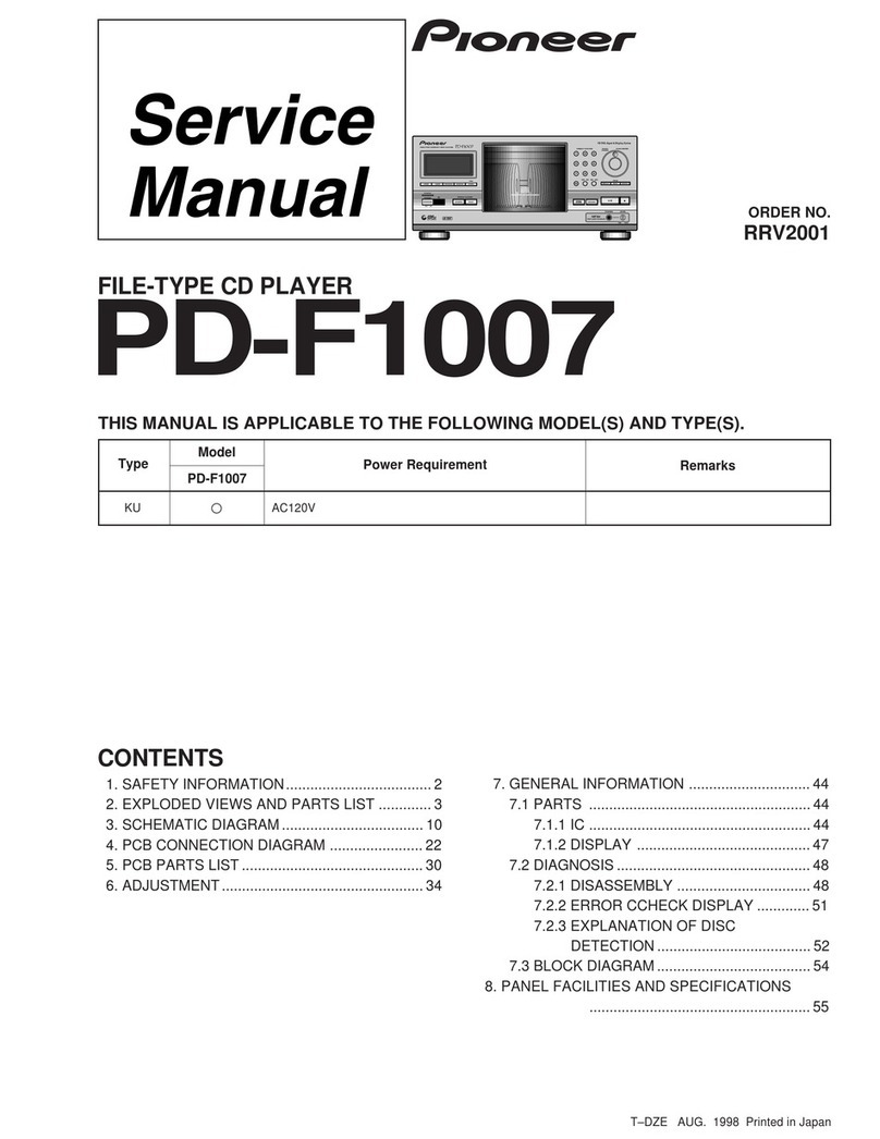 Pioneer PD-F1007 Service manual