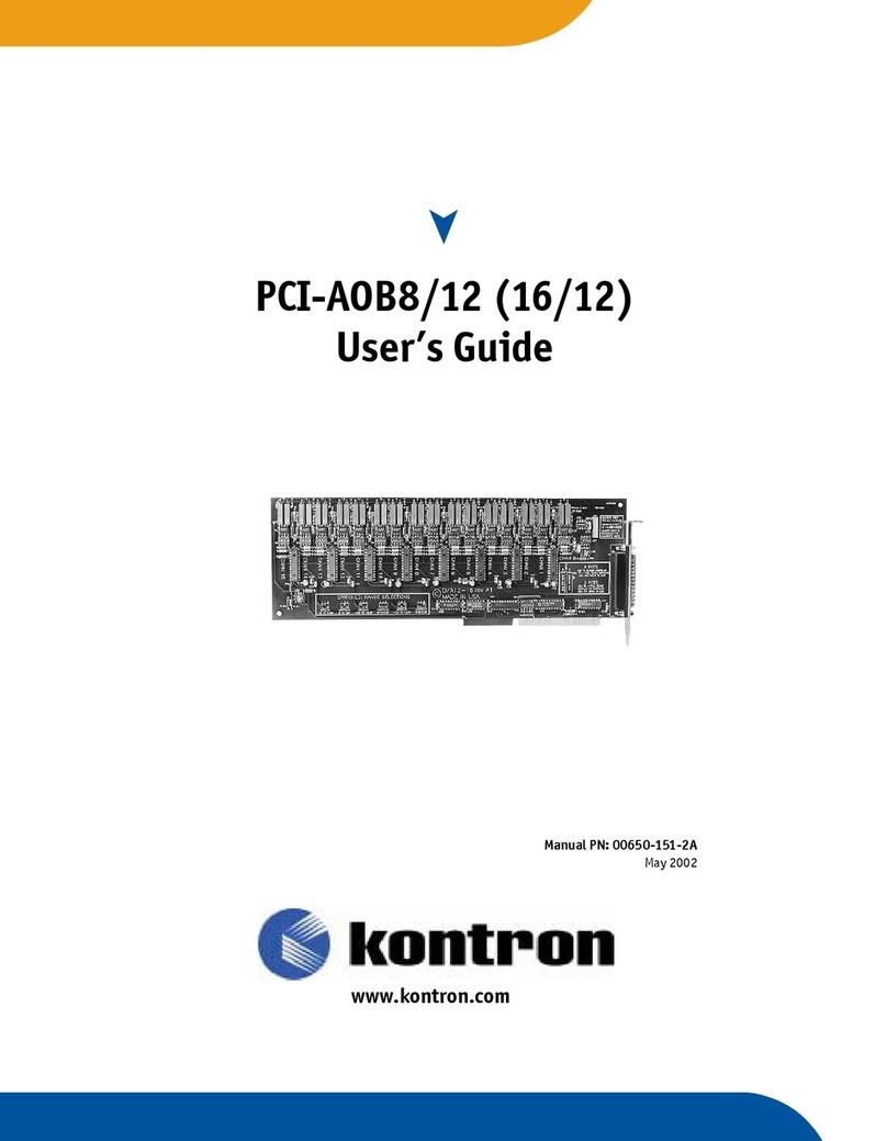 Kontron PCI-AOB8/12 User manual Kontron PCI-AOB8/12 User manual