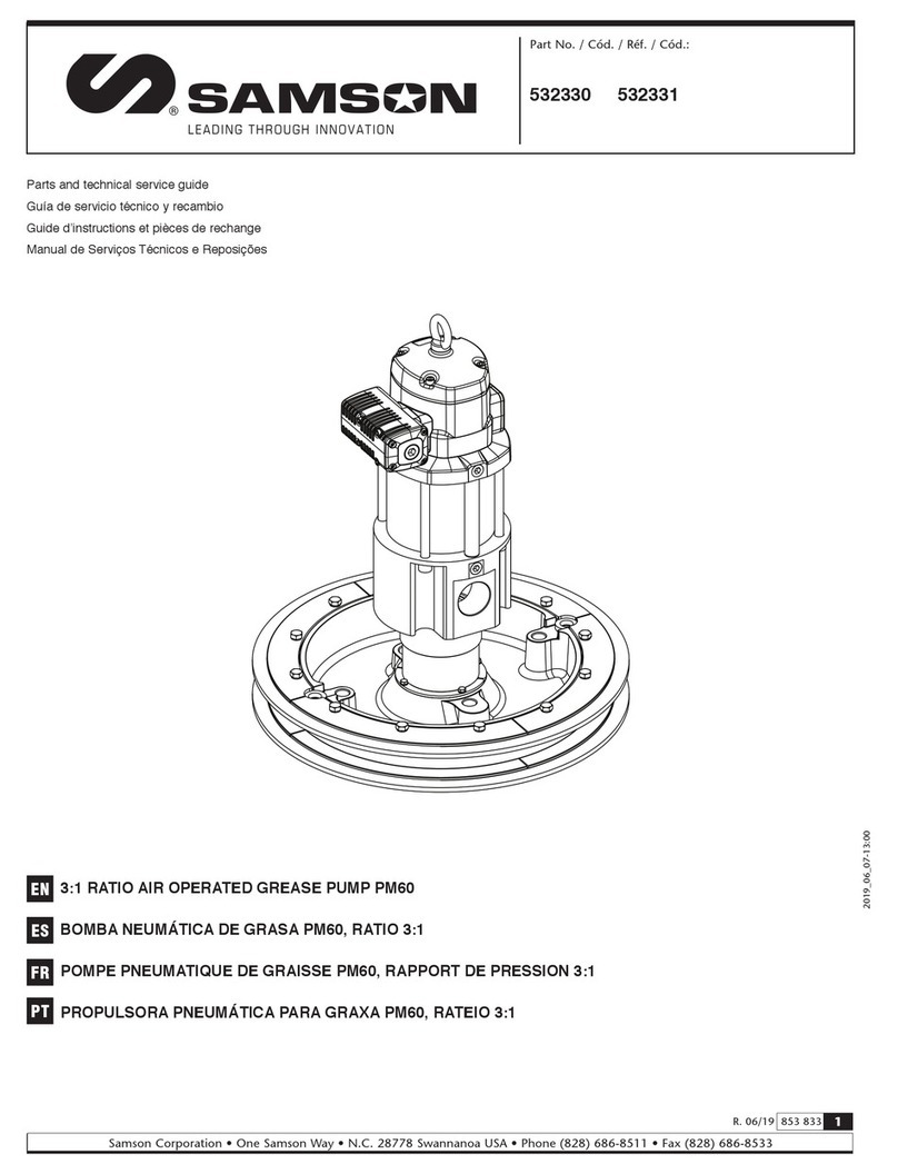 Samson PumpMaster 60 Parts and technical service guide Samson PumpMaster 60 Parts and technical service guide
