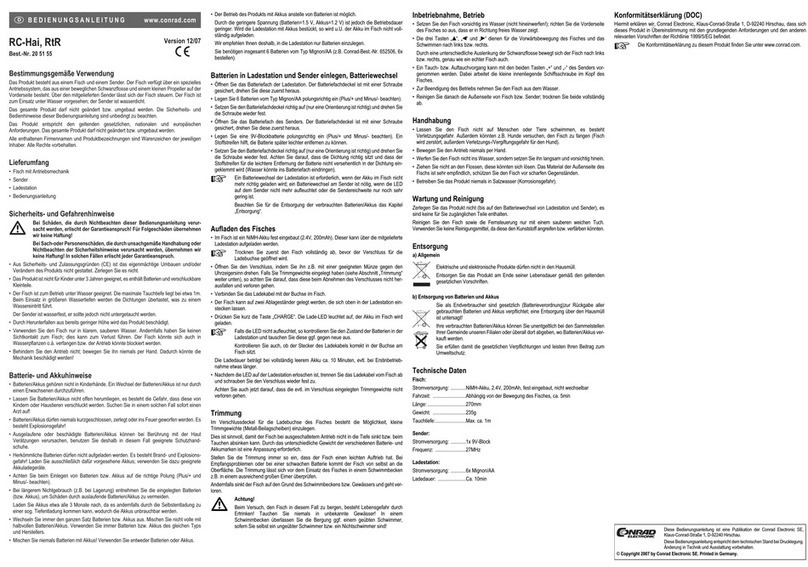 Conrad 20 51 55 operating instructions