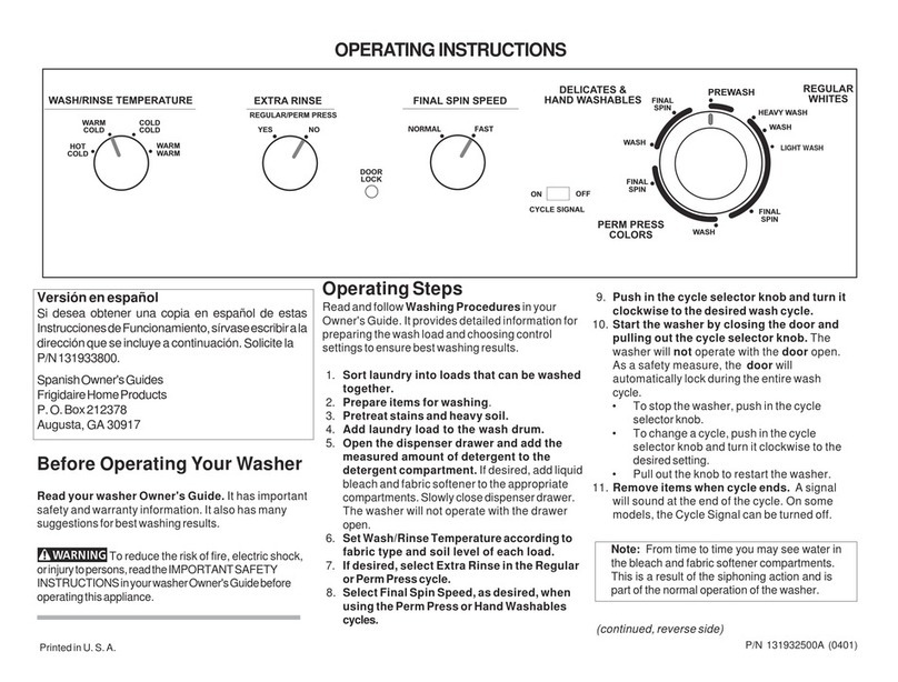 Gibson GTF1040CS0 operating instructions