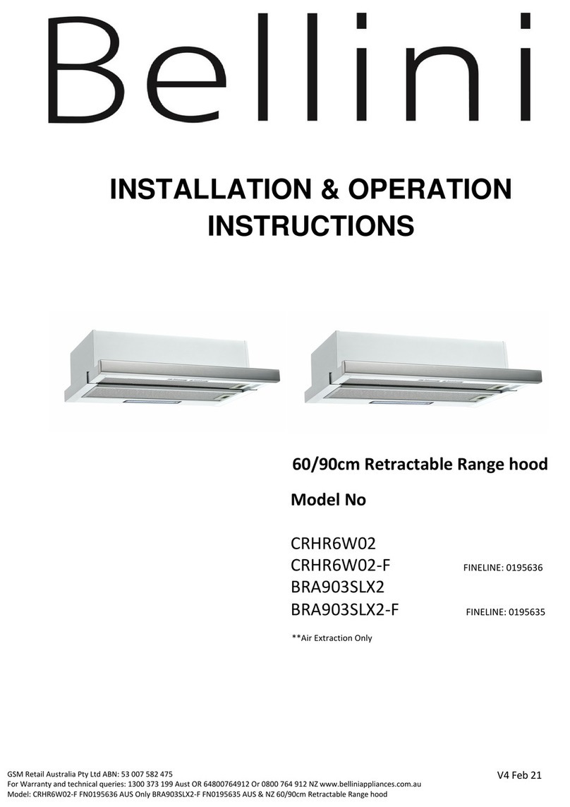 Bellini CRHR6W02 Installation & operation instructions Bellini CRHR6W02 Installation & operation instructions
