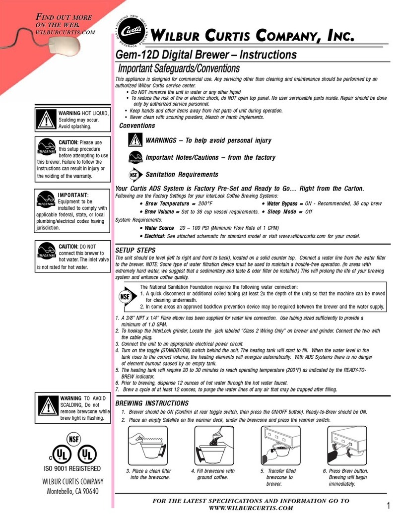 Wilbur Curtis Company Gem-12D instructions