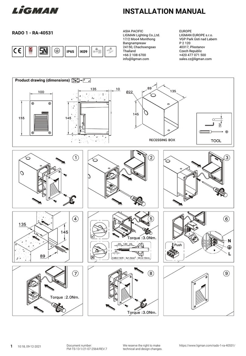 LIGMAN RADO 1 installation manual