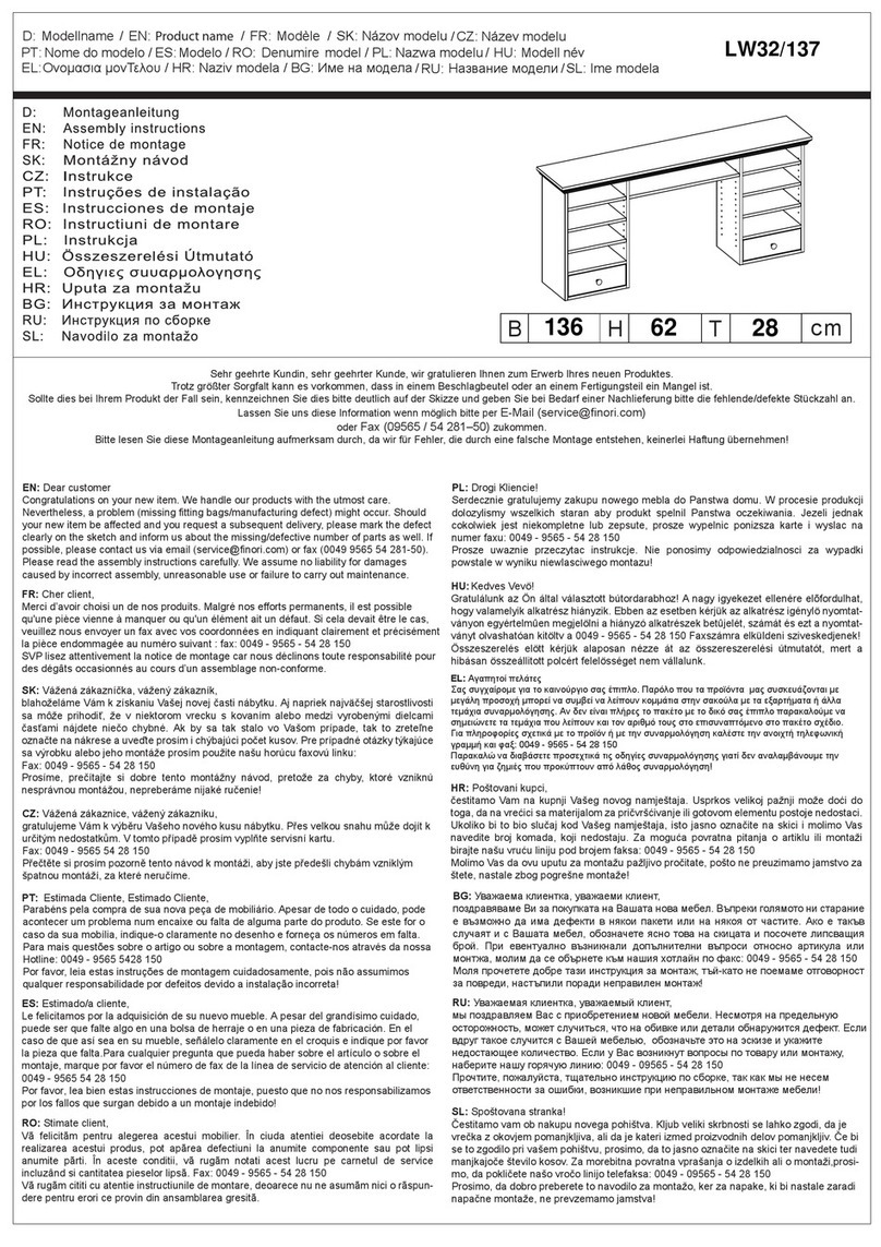 Finori LW32/137 User manual