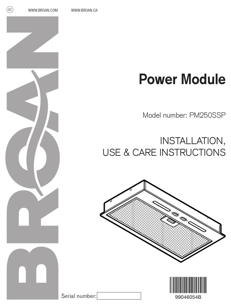 Broan PM250SSP Installation use & care instructions