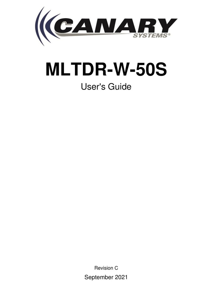 Canary Systems MLTDR-W-50S User manual