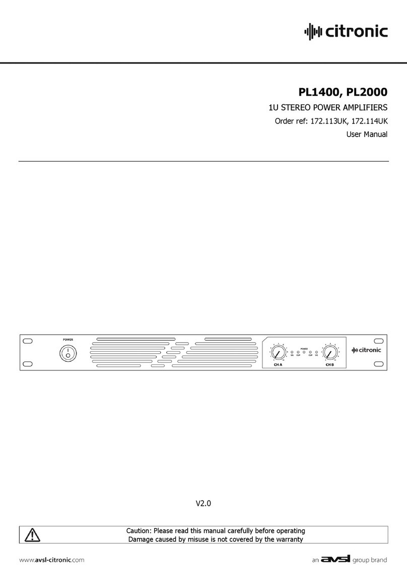 Avsl Citronic PL1400 User manual Avsl Citronic PL1400 User manual