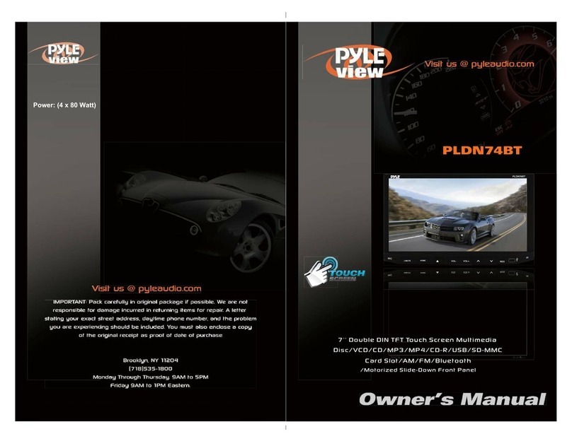 Pyle view PLDN74BT owner's manual