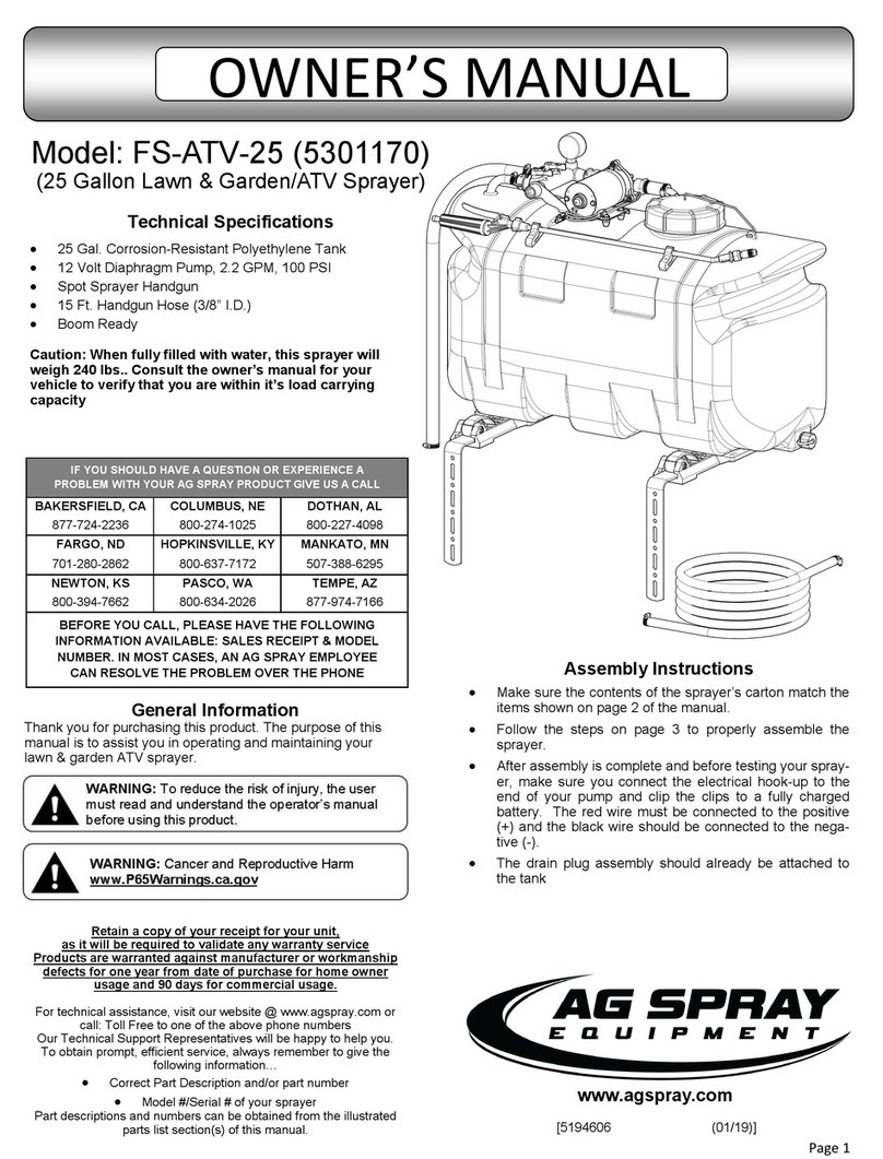 AG SPRAY FS-ATV-25 User manual