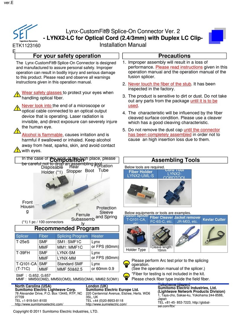 SET Lynx-CustomFit LYNX2-LC installation manual