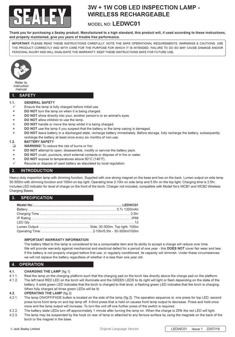 Sealey LEDWC01 User manual