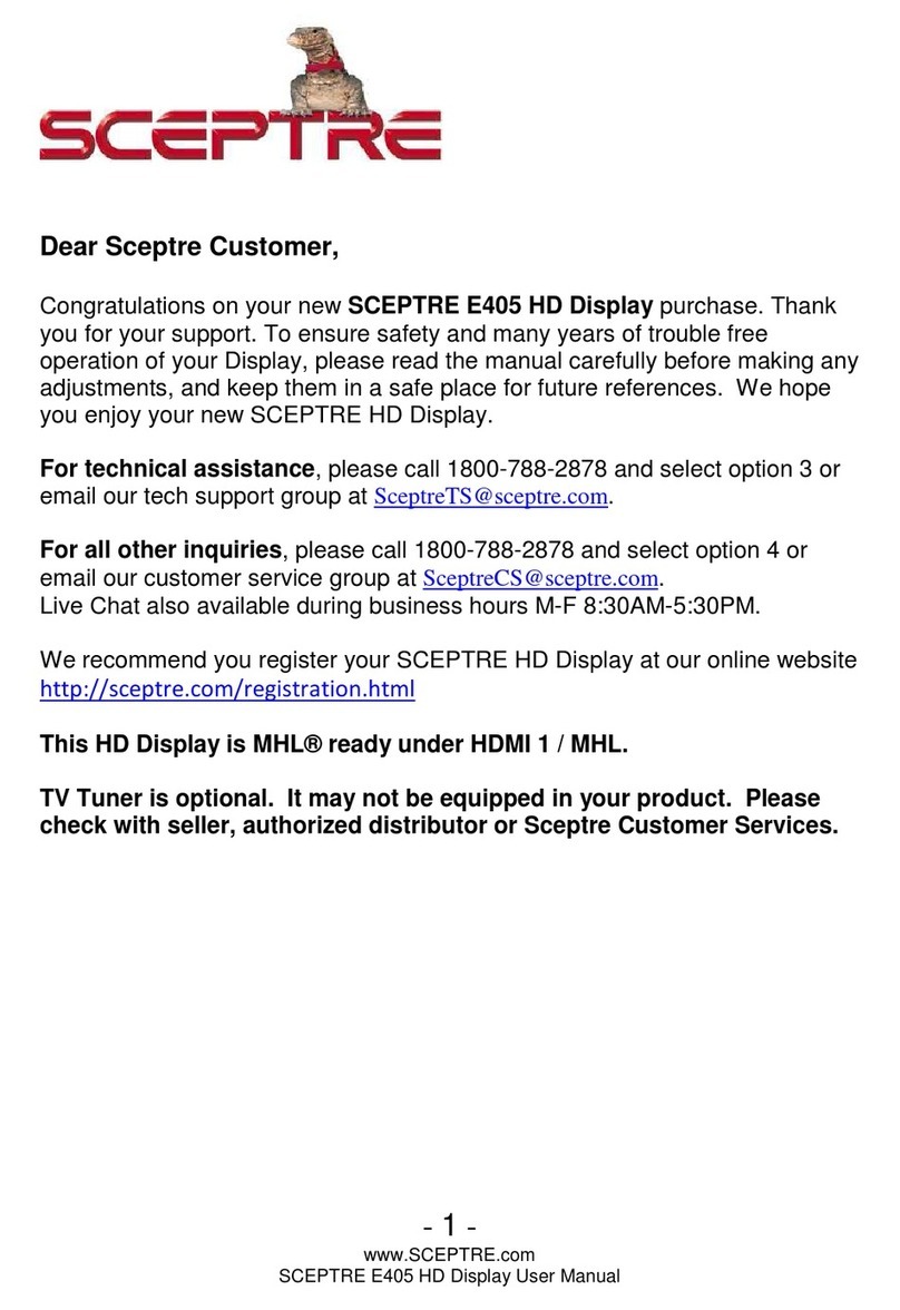 Sceptre E405 User manual