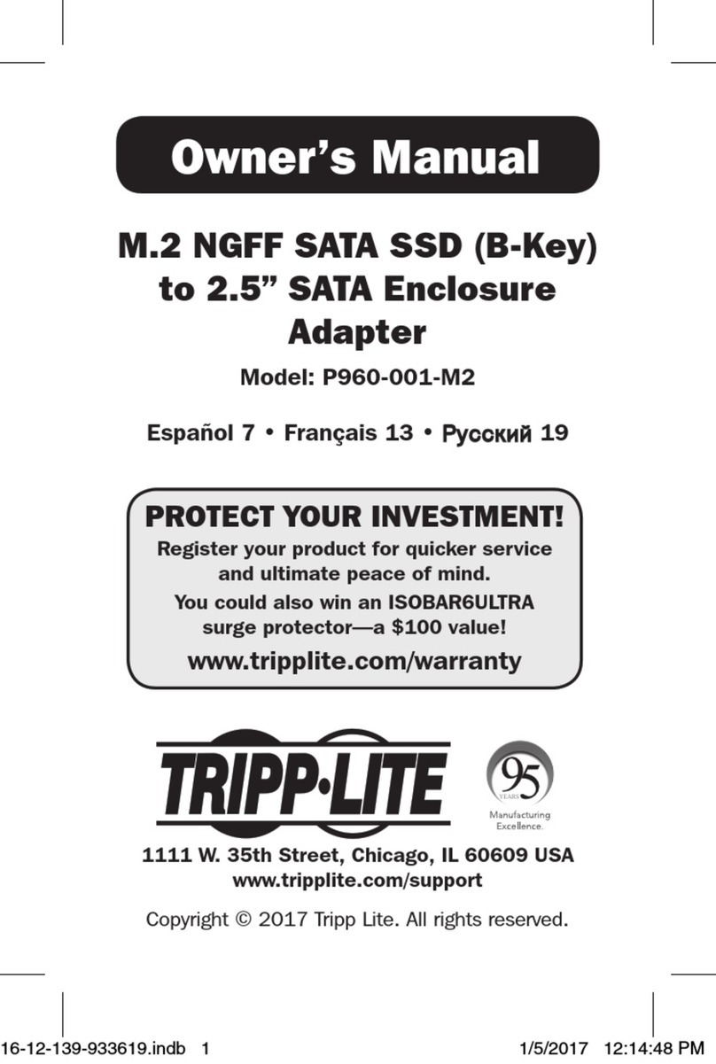 Tripp Lite P960-001-M2 owner's manual