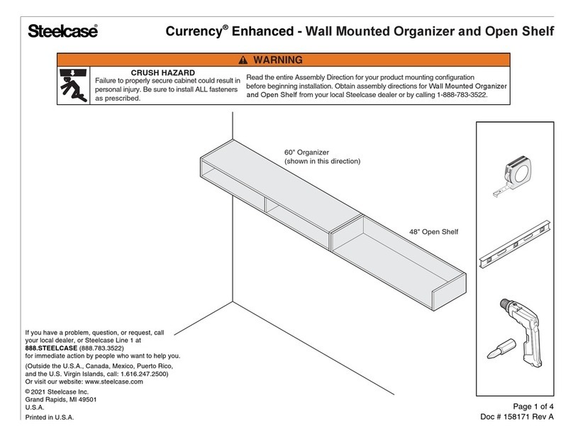 Steelcase Currency Enhanced Wall Mounted Organizer and Open... Assembly Directions Steelcase Currency Enhanced Wall Mounted Organizer and Open... Assembly Directions