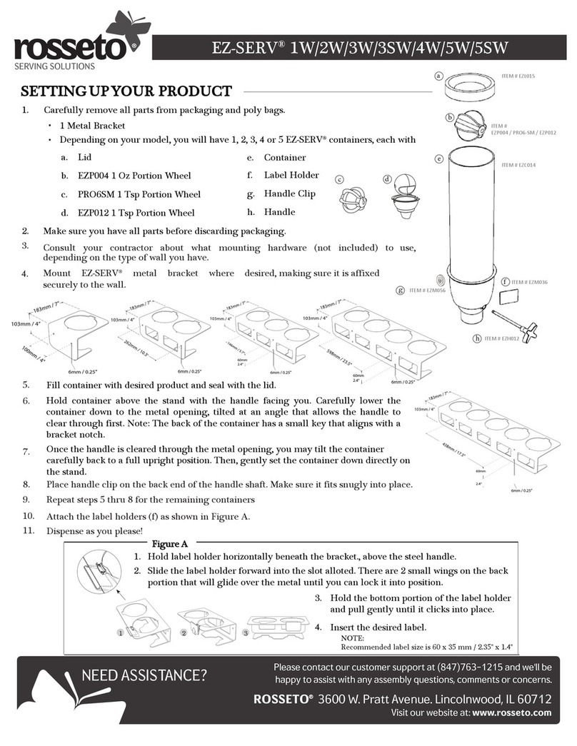 rosseto EZ-SERV 1W quick start guide