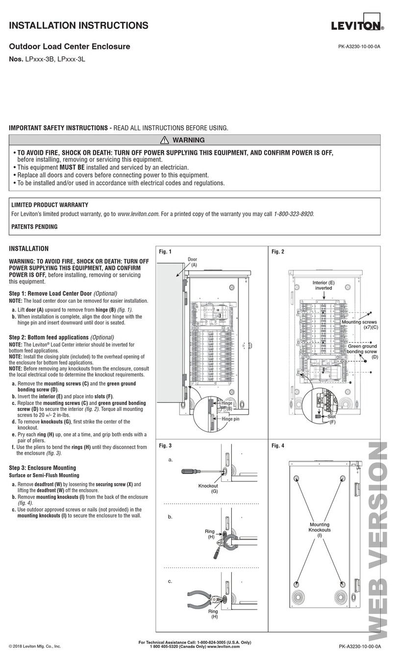 Leviton LP 3B Series User manual Leviton LP 3B Series User manual