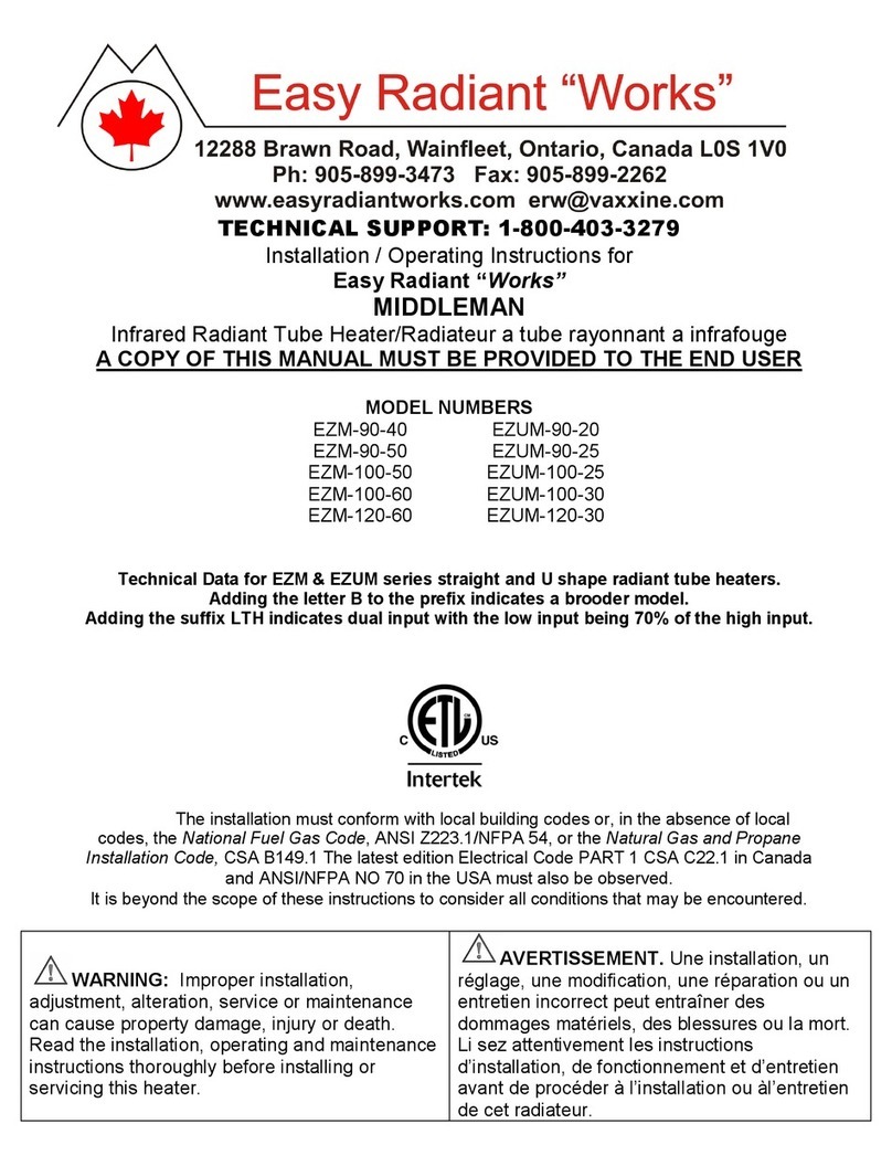 Easy Radiant Works Middleman EZM-90-40 manual