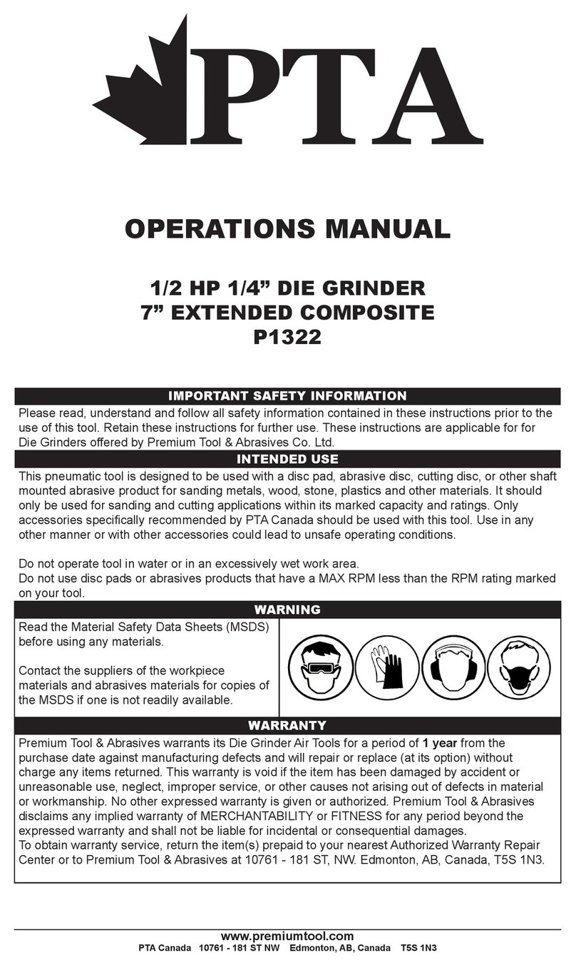 PTA P1322 Operation manual