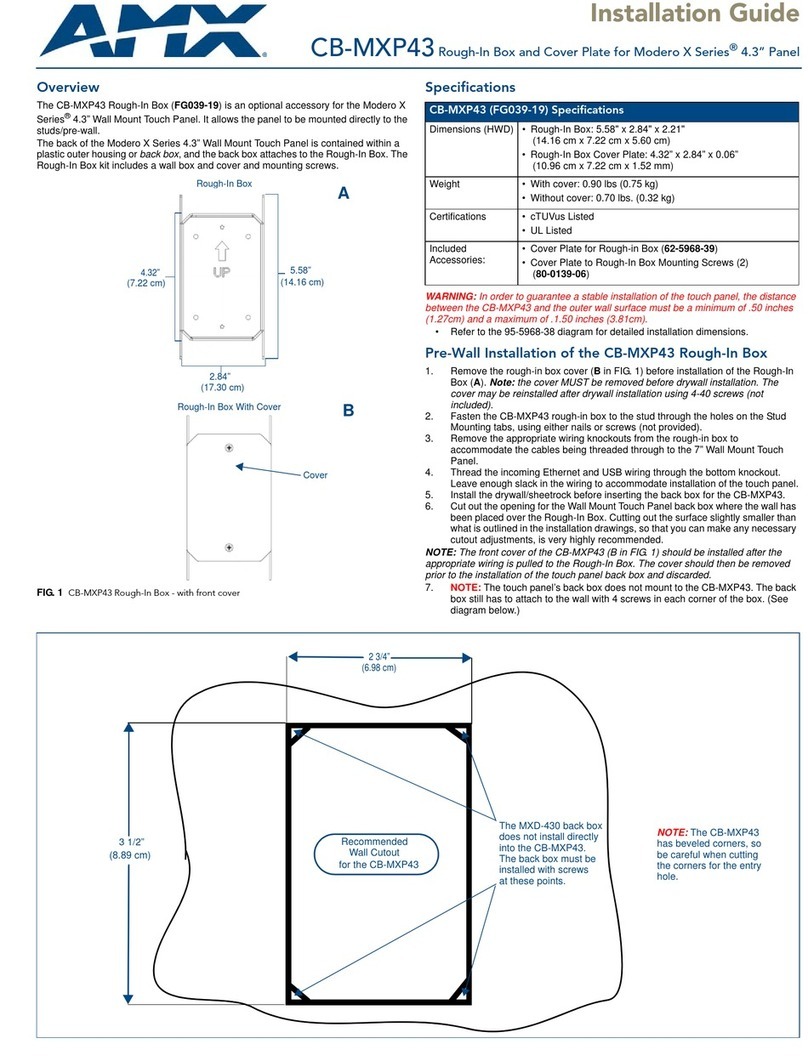 AMX CB-MXP43 installation guide