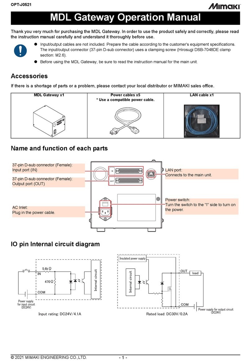 MIMAKI MDL User manual
