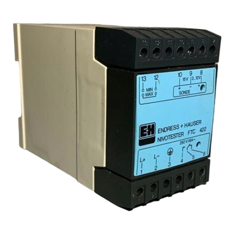 Endress+Hauser Nivotester FTC 422 User manual Endress+Hauser Nivotester FTC 422 User manual