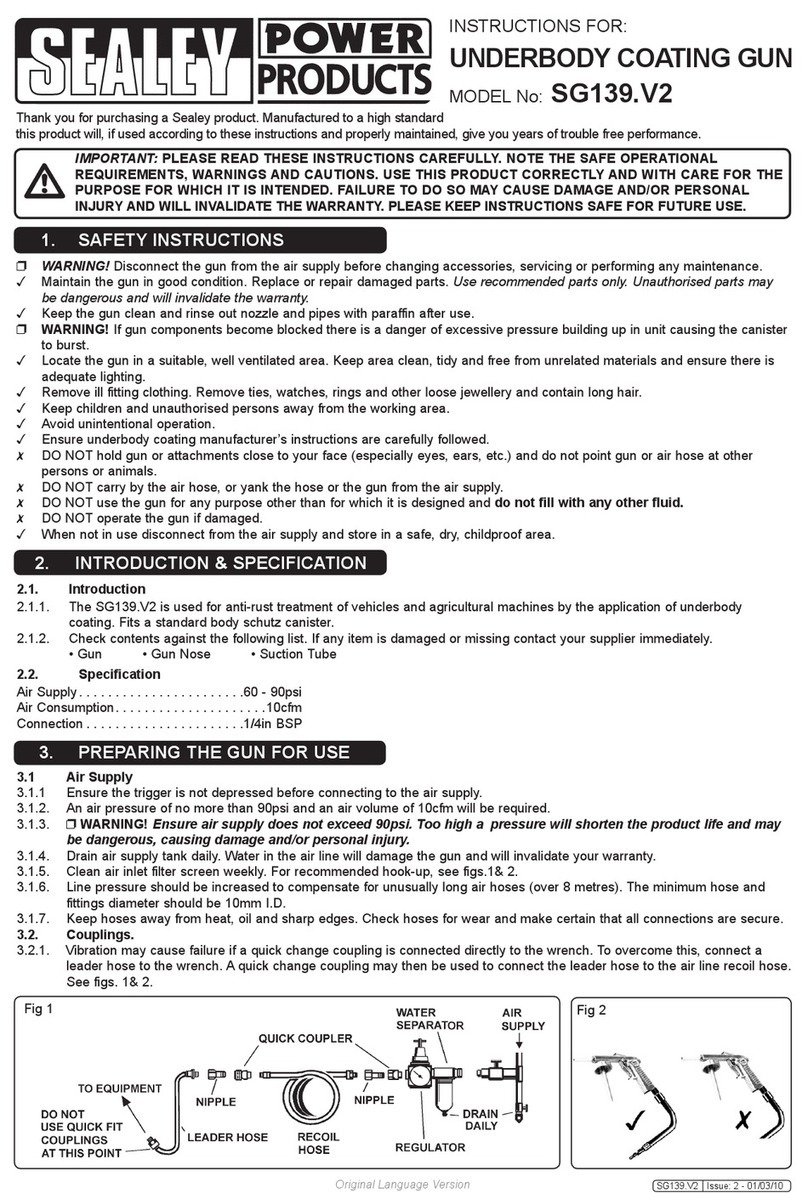 Sealey SG139.V2 User manual