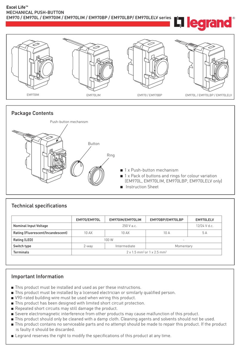 LEGRAND Excel Life EM970 Series quick start guide