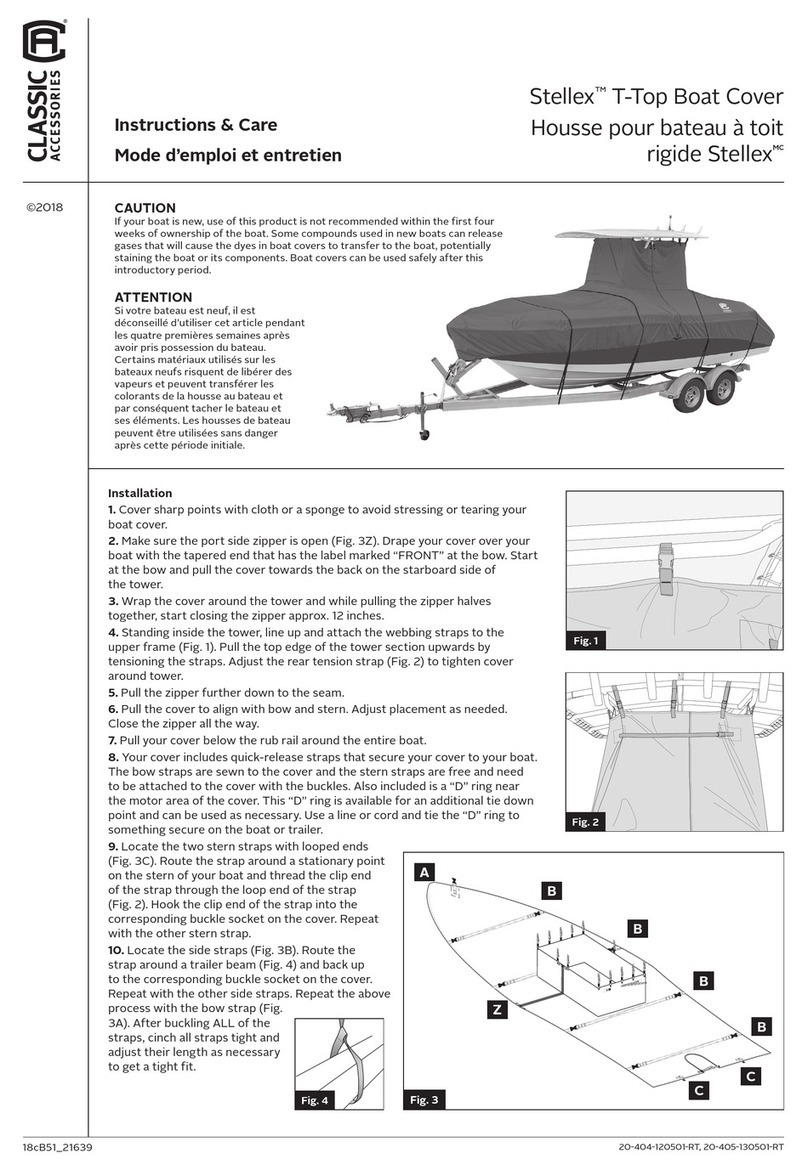 Classic Accessories Stellex T-Top Instructions & Care