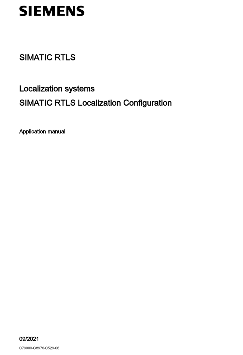 Siemens SIMATIC RTLS Instructions for use Siemens SIMATIC RTLS Instructions for use
