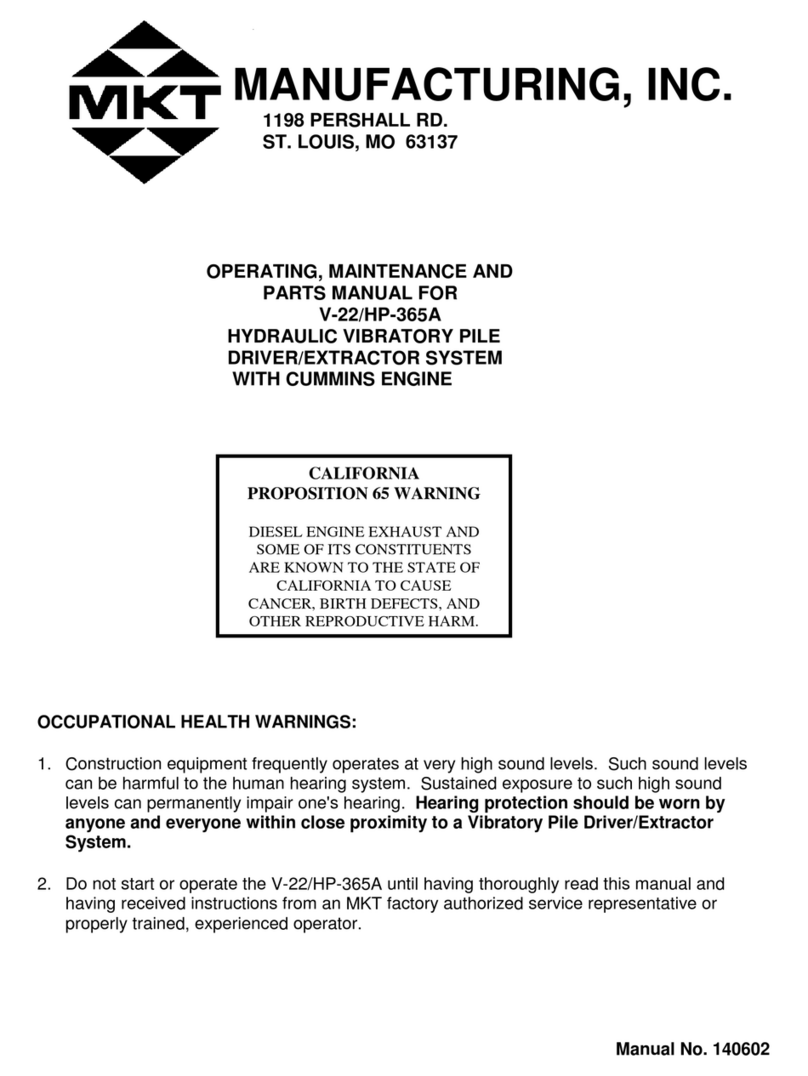 MKT V-22/HP-365A Operating, maintenance and parts manual