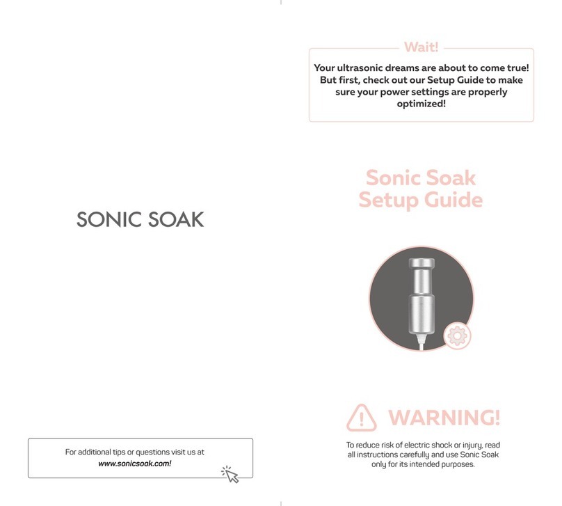 Sonic Soak Sonic Soak User manual