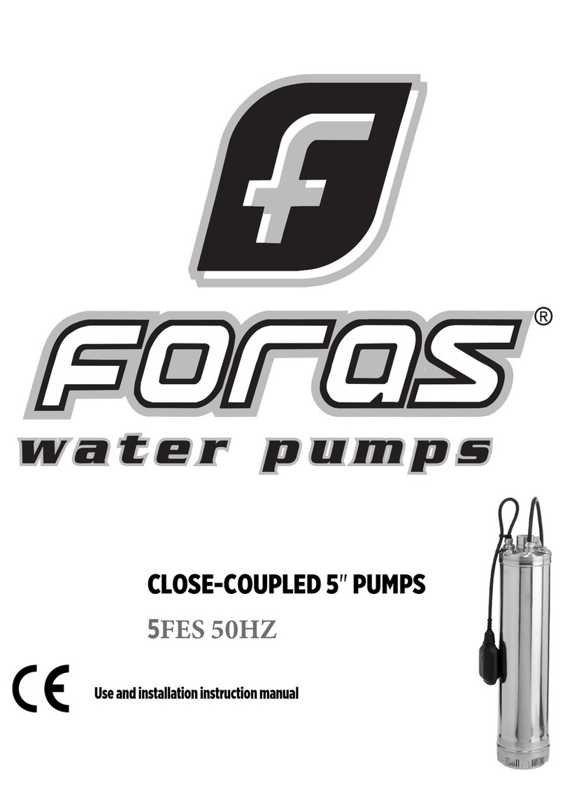 foras 5FES 50HZ Use and installation instruction manual