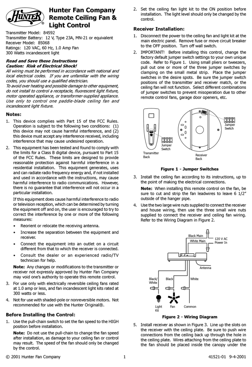 Hunter 84592 User manual Hunter 84592 User manual