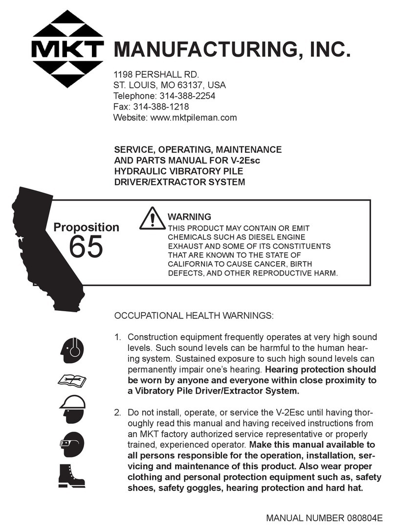 MKT V-2Esc Service, Operating, Maintenance and Parts Manual MKT V-2Esc Service, Operating, Maintenance and Parts Manual