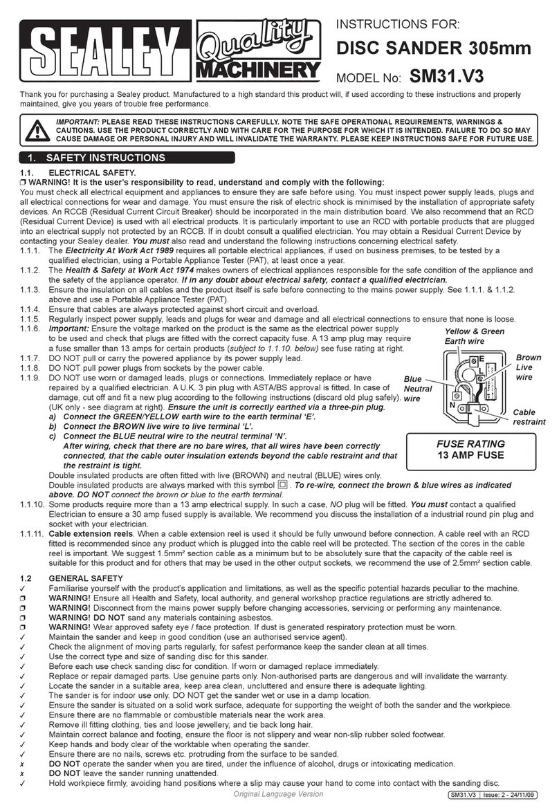 Sealey SM31.V3 User manual