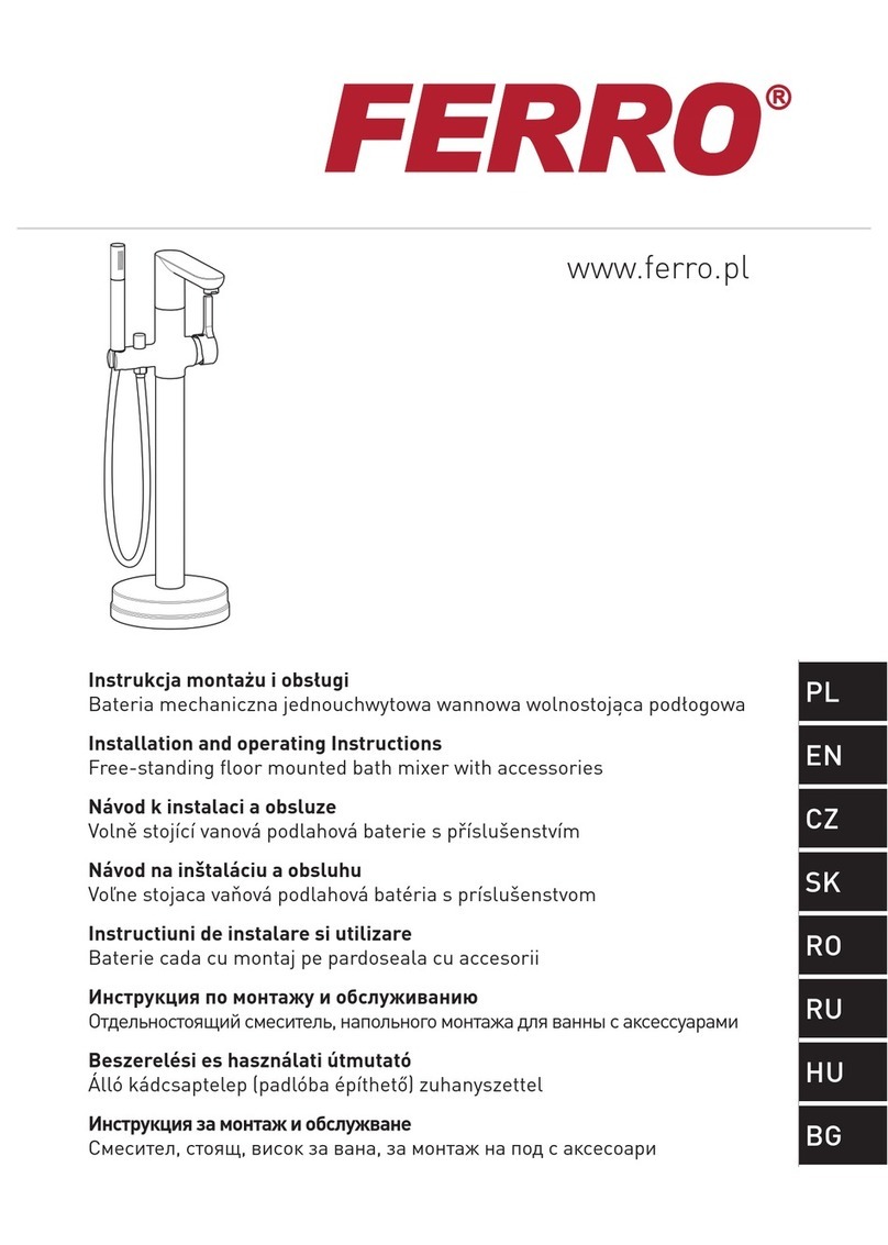 Ferro Fiesta BFI11F Installation and operating instructions