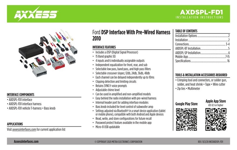 Axxess AXDSPL-FD1 User manual