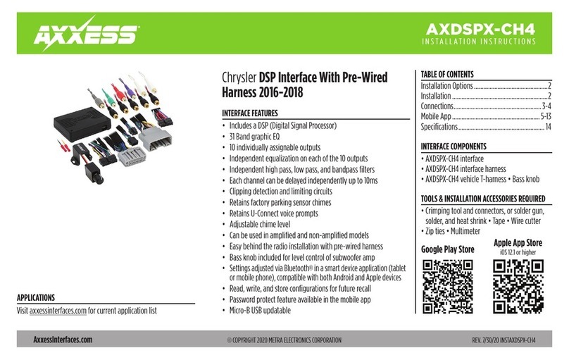 Axxess AXDSPX-CH4 User manual Axxess AXDSPX-CH4 User manual